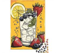 Summer Berry Lemonade, 1000 Piece Paper Jigsaw, 38x26cm/1000pcs | For a puzzle gift at Christmas, this adult jigsaw puzzle with 1000 pieces offers for the Christmas break.