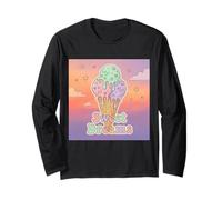 Summer Bliss Retro Soft Serve Cone Vintage Dreamy Pastels Long Sleeve T-Shirt