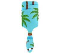 Summer Blue Coconut Tree Hammock smooth brushes for hair Designed scalp massage for short hair with Ergonomic handle cepillo para cabello