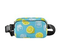 Summer Blue Ice Lemon Trendy Crossbody Bag Waist Packs for Women Men Large Capacity Crossbody Bag Anti Theft Waist Pack with Adjustable Strap for Travel Gym Work