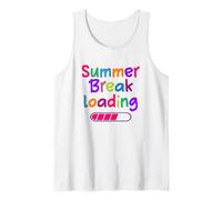 Summer Break Loading Shirt Kids Last Day of School Crayon Tank Top