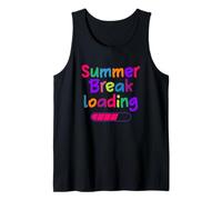 Summer Break Loading Shirt Kids Last Day of School Crayon Tank Top