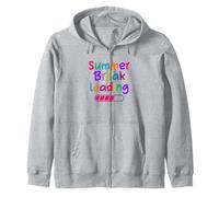 Summer Break Loading Shirt Kids Last Day of School Crayon Zip Hoodie