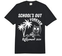 Summer Break Retro School's Out Forever Retirement 2024 Comfort Colors Adult Heavyweight T-Shirt