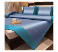 Summer Breathable Ice Silk Sleeping Mat With 2 Pillowcases And Slip Elastic Straps, Has A Soothing Aroma, Foldable Design For Hot Nights, Home Travel Use