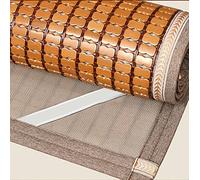 Summer Breathable Weaving Bamboo Mat Single Bamboo Fiber Mat Large Size Simple Plain Rattan Mat Double-sided Mat Folding Embroidered Cooling Pad Cool Sleep Straw Mattress Soft And Wear-resistant(180*2