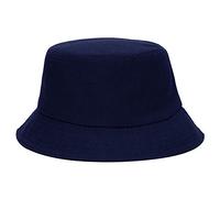 Summer Bucket Hat Protection Foldable Lightweight Reversible Plain Colours Camping Hiking Travelling Outdoor Beach Vacation Getaway Headwear Navy