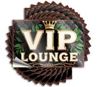 Summer Bumper Durable Window | Exclusive Crowned VIP Lounge Signage Vintage Self Adhesive Sticker for Dry DIY(6X9CM)