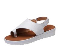 Summer Bunion Orthopedic Beach Sandals for Women,Big Toe Foot Corrector Sandal for Hallux Valgus,Casual Walking Plantar Fasciitis Slippers(Silver,5 UK)