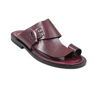 Summer Bunion Sandals, Slip-On Leather Breathable Bunion Corrector Sandals for Men, Casual Soft Non-Slip Foot Correction Clip Toe Flip Flops, for Dad, Big Toes Bent Toes and Pain Relief(White,7 UK)