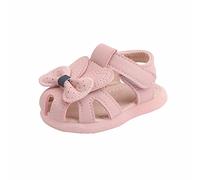 Summer Butterfly Lightweight Sandals for Girls Toddler Non-Slip Flat Shoes Comfy Close Toe Hollow Princess Sandal with Cloud Soles Kids Adjustable Hook Loop Slingback Footwear for Walking Practice