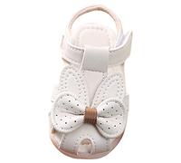 Summer Butterfly Lightweight Sandals for Girls Toddler Non-Slip Flat Shoes Comfy Close Toe Hollow Princess Sandal with Cloud Soles Kids Adjustable Hook Loop Slingback Footwear for Walking Practice