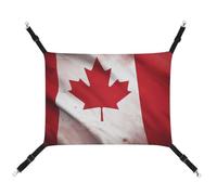 Summer Canadian Flag Printed Pet Hammock for Cage Hanging Pet Hammock Bed with Metal Hooks for Guinea Pigs, Hamsters, Gerbils, Kittens, Cat Cages