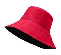 Summer Caps for Women Hats for Big Heads Women's Wide Brim Sun Hat Foldable Bucket Double Can Use for Fishing Hiking Camping Beach Cap Boater (Red, One Size)