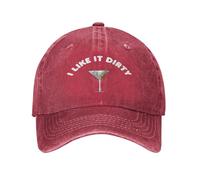 Summer Caps I Like It Dirty Funny Dirty Martini Glass Sun Protection Mens Baseball Cap Trendy Sun Hat for Travel Boys Kids
