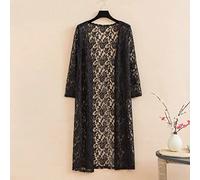 Summer Cardigan, Women’S Floral Lace Bolero Long Waterfall Cardigans Summer Shrug Top Ladies Long Sleeve Shrug Blouse Top Hollow Out Lightweight Jacket See Through Cover-Up For Dress,Black,Xxl