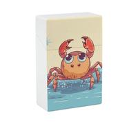 Summer Cartoon Crab Cigarette Case 85mm King Size, Crushproof Plastic Cigarette Box Holder for Men Women Cigar Protective Cover Waterproof Cigarettes Holder 20 Capacity