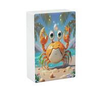 Summer Cartoon Crab Cigarette Case Stylish Lightweight Pocket Holder Case for Smoke Waterproof Cigarette Dispenser Cigarettes Accessories for Outdoor Camping Hiking