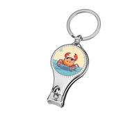 Summer Cartoon Crab Nail Clipper Curved Blades with Nail File Sharp and Sturdy,Nail Clippers for Salon Home Nail Art, Toenail Clippers Pedicure Tools for Feet for Men & Women