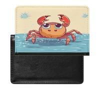 Summer Cartoon Crab Passport Holder with Card Slots Portable Passport Cover Compact Waterproof Passports Protector