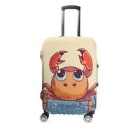 Summer Cartoon Crab Suitcase Covers Luggage Protector - Travel Elastic Baggage Case Protective, Washable Anti-scratch Large Suit Case Cover for Suitcases Fits 19-32 Inch Luggages, white, XL, Flower