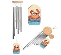 Summer Cartoon Crab Wind Chimes for Outside Memorial Tuned Outdoor Windchimes Large Garden Decor Wind Chime with Melodious Sound for Mom Dad Grandma Home Garden Patio Decor