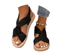 Summer Casual Slip On Beach Sandals Lightweight Flat Open Toe Elastic Strap Outdoor Walking Shoes Breath That Moves with You