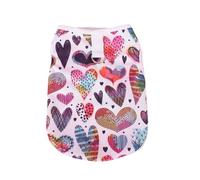 Summer Cat Dog Clothes Breathable Dog Vestes Puppy Cats Cartoon Vest Quick-drying Chihuahua Pug Sport Shirts Pet T-shirt Costume(3,S)