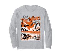 Summer - Catch The Waves in Style, Orange Long Sleeve T-Shirt