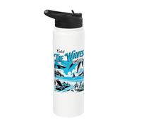 Summer - Catch The Waves in Style Stainless Steel Insulated Water Bottle