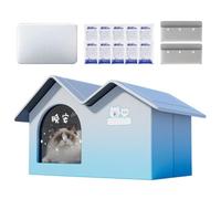 Summer Cave for Cats, Insulated Aluminium Reflective Cave | Cooling Cat Bed with Ice Bag | for Puppies Dogs Warm Apartment Balcony Terrace Garden Holiday