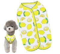 Summer Clothes for Dogs, Summer Clothes for Dogs, Sleeveless, Soft Dog Dress with Strawberry Pattern, Comfortable Pet Shirts with Press Stud on the Back, Fashionable Everyday Clothing for Dogs
