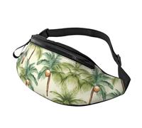 Summer Coconut Tree Fanny Pack for Man Woman, Fashion Adjustable Chest Bag, Travel Sport Walking Waist Bag