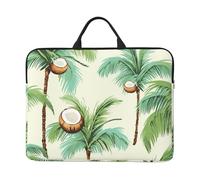 Summer Coconut Tree Laptop Case 14 Inch Laptop Sleeve Computer Carrying Bag Shockproof Protective Notebook Case Portable Laptop Bag Waterproof Briefcase Bag for Men Women
