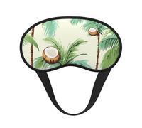 Summer Coconut Tree Sleep Mask for Side Sleeper, Blackout Eye Mask for Women Men, Zero Pressure Sleeping Masks Soft Breathable Eye Cover Comfortable Blindfold Eyeshade for Night Sleep
