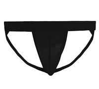 Summer Code Mens Jockstrap Sexy Jock Strap Underwear Athletic Supporter for Men, 1-pack Black, M