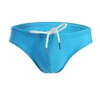 Summer Code Mens Solid Swim Briefs Drawstring Bikini Sport Swimsuit Royal Blue