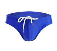 Summer Code Mens Solid Swim Briefs Drawstring Bikini Sport Swimsuit Sky Blue