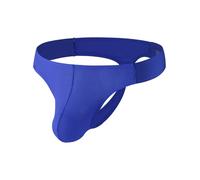 Summer Code Mens Thong G-String Underwear Stretchy Airy Under Panties Male Solid Bikini T Back Pants, Royal Blue, XL