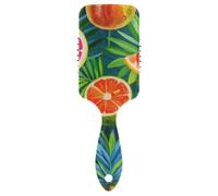 Summer Colored Hawaiian Fruit friendly comb for black women Designed massage brush for straight hair with Ergonomic handle cepillos para cabello