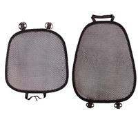 Summer Cool 3D Air Mesh Breathable Vented Car Seat Cushion Pad Set,Universal Auto Back Cooling Ventilated Seat Cover for Car SUV Truck Van Pickup (Black, 1 Pack seat pad +1 Pack Back Cushion)