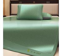 Summer Cool Bamboo Mat for Bed, Cool Summer Sleeping Mat, Foldable Rattan Summer Sleeping Cool Pad Cooling Bed Cushion, Air Conditioning Mat for Home Schools Dormitory