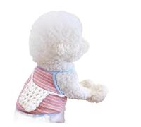 Summer Cool Dog Vest For Small Dogs Fashion Dog Clothes Cute Stirped Puppy Pullover Suspender Cat Vest Breathable Pet Products(Pink not bag,L)