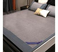 Summer Cool Mattress - Foldable Rattan Sleeping Mat Ice Cold Dormitory Bedding Anti-Slip Breathable Summer Sleep Pad for Home & School (180x220cm/70x87in)