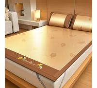 Summer Cooling Bamboo Mat, Rattan Sleeping Mat Cooling Mattress, Foldable Double Sided Bamboo Mat for Bed, Bamboo and Rattan Woven Cooling Mat, Folding Smooth Air Conditioning Mat(100x200cm/