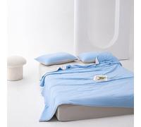 Summer Cooling Comforter,Cold Touch Fabric,Full/Queen Soft Breathable Double-Sided Cooling Blanket,All-Season Cooling Lyocell Quilt,for Night Sweats,Hot Sleepers(Blue,150X200cm)