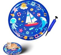Summer Cooling Interactive Cat Toy Water Mat for Cats and Dogs Cooling-Mat Sensory Playingmat Made of PVC Inflatable Scratch-Resistant Water-Play-Mat with Extra Thick Design (65cm/100cm)