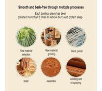 Summer Cooling Mat Double Sided Bamboo & Rattan Woven Bed Sheet Foldable Air Conditioning Pad Essential Sleep Solution for Hot Weather Perfect for Bedroom Comfort