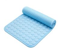 Summer Cooling Mat For Dogs And Cats, Durable Pet Cool Mat For Floors Sofas Beds, Easy-Clean Stain-Resistant Surface, Blue, Medium(M 24.4'X19.7')