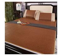 Summer Cooling Mattress Pad for Rattan Bed Foldable Bamboo Mat for Twin & Full Size Reversible Design Home Use Includes Pillowcase Breathable & table